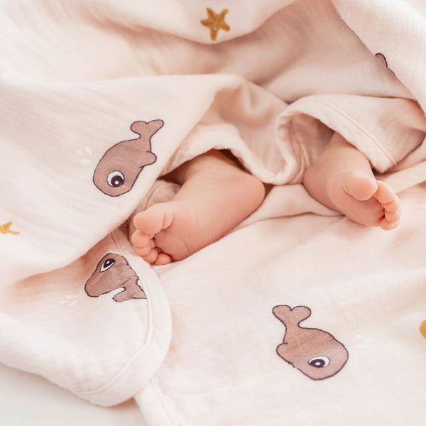 Done By Deer Baby Blanket - Wally - Powder