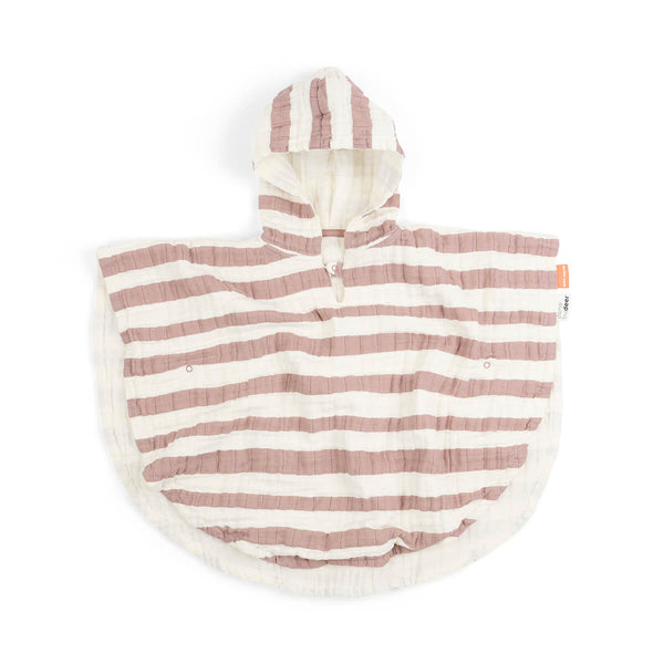 done by deer Bath poncho - Stripes - Powder