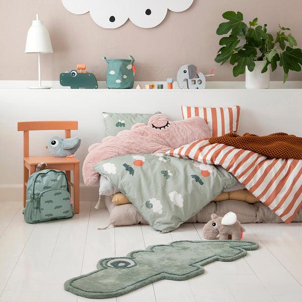 Done By Deer Bedlinen Baby - Happy Clouds - Green