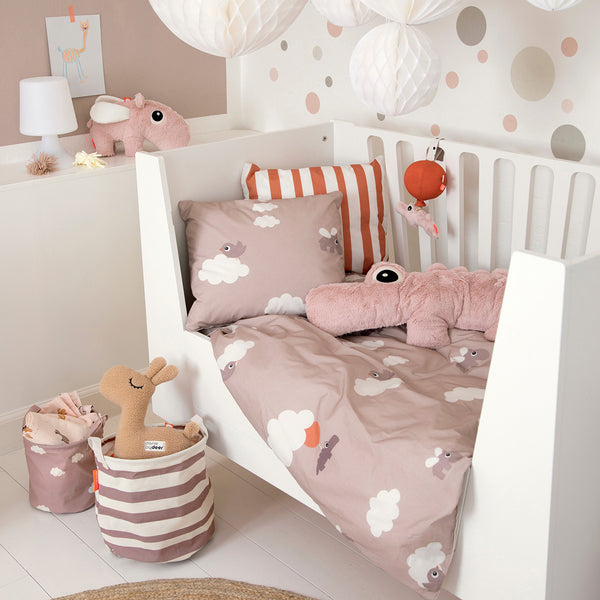 Done By Deer Bedlinen Baby - Happy Clouds - Powder