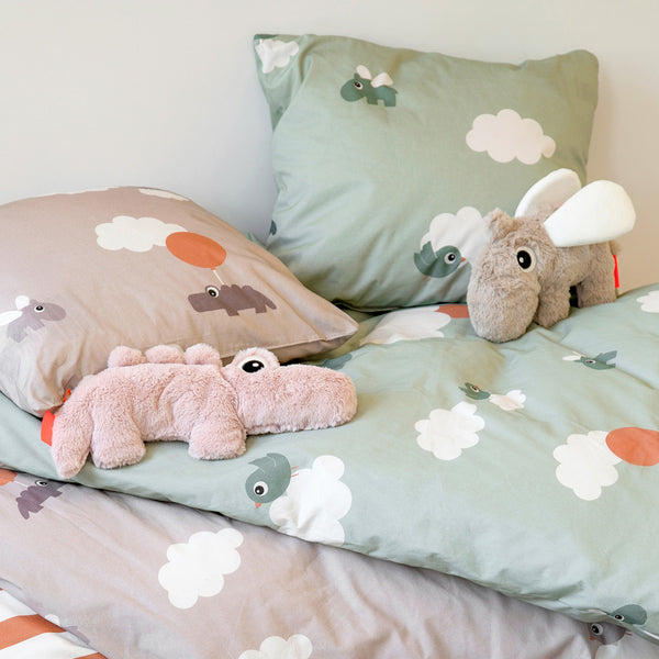 Done By Deer Bedlinen Junior - Happy Clouds - Green