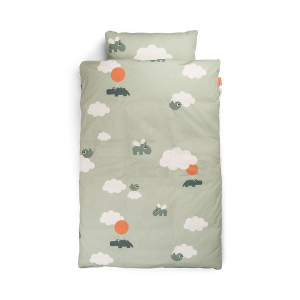 done by deer Bedlinen junior - Happy clouds - Green