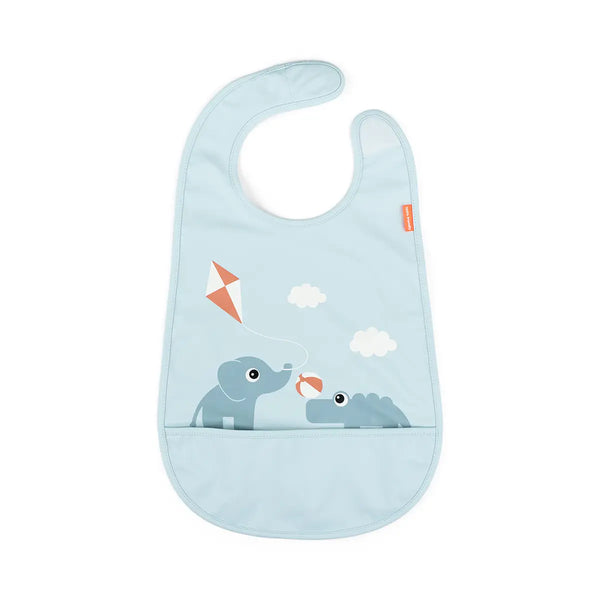 done by deer Bib w/velcro - Playground - Blue