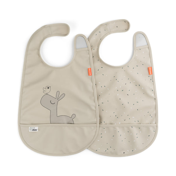 done by deer Bib with velcro 2-pack - Lalee - Sand