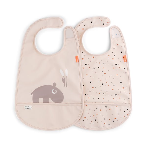 done by deer Bib with velcro 2-pack - Ozzo - Powder