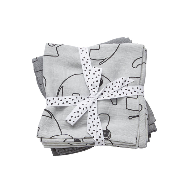 done by deer Burp cloth 2-pack - Contour - Grey