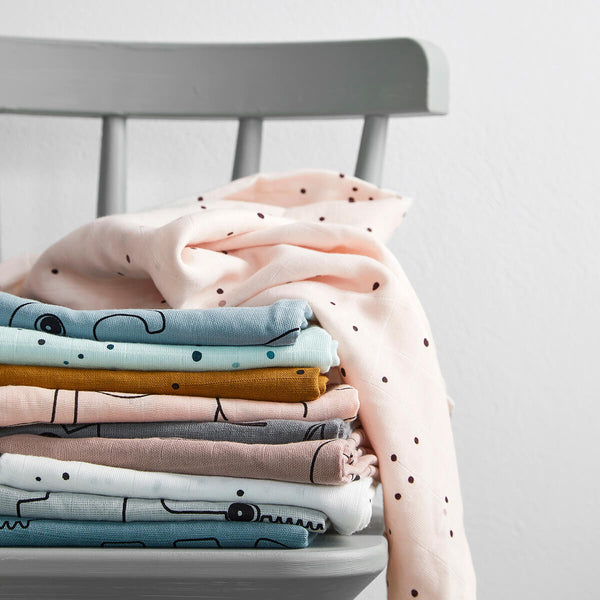 Done By Deer Burp Cloth 2-pack - Dreamy Dots - Powder