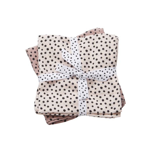 done by deer Burp cloth 2-pack - Happy dots - Powder
