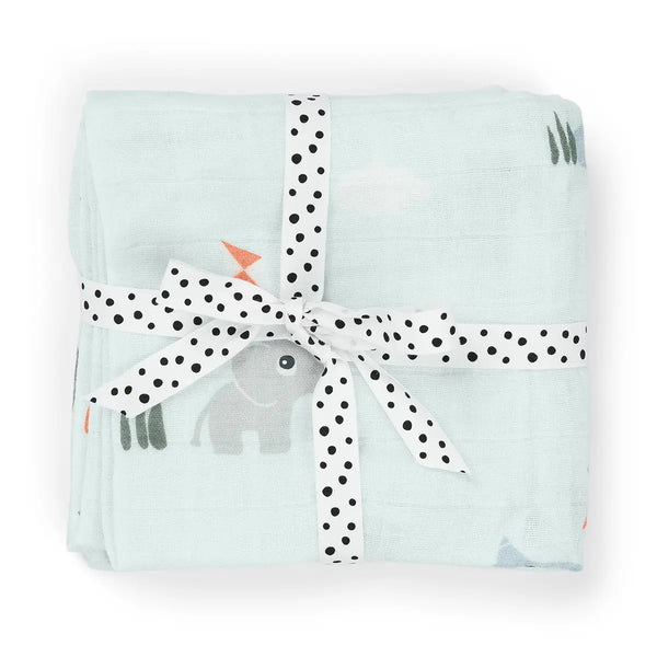 done by deer Burp cloth 2-pack - Playground - Blue