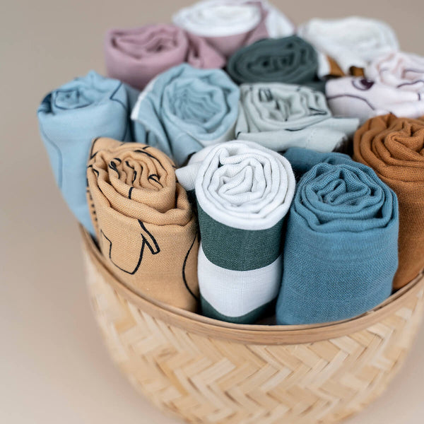 Done By Deer Burp Cloth 3-pack - Deer Friends - Green