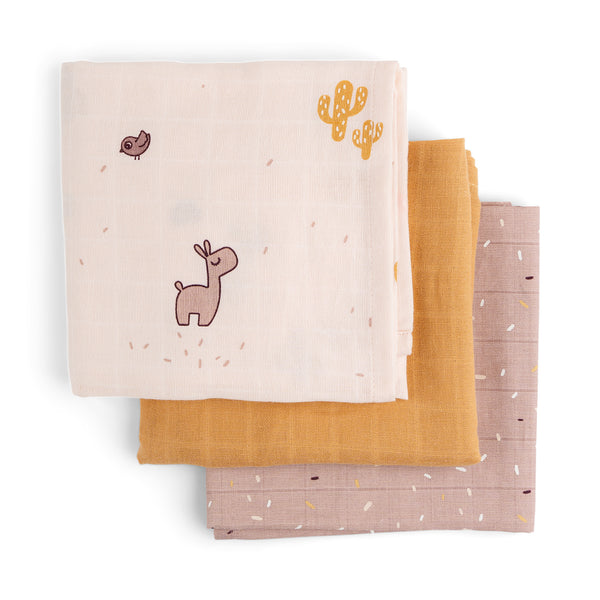done by deer Burp cloth 3-pack - Lalee - Powder