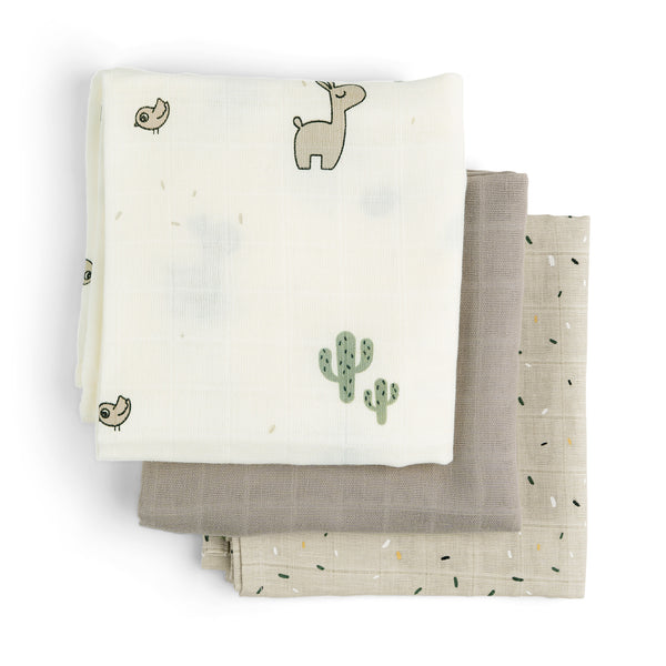 Done By Deer Burp Cloth 3-pack - Lalee - Sand