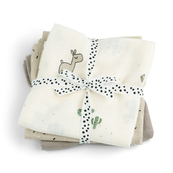 done by deer Burp cloth 3-pack - Lalee - Sand