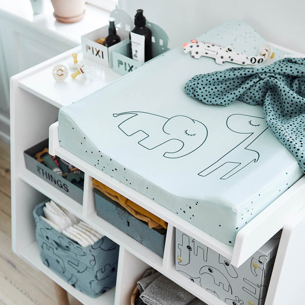 Done By Deer Changing Pad - Dreamy Dots - Blue