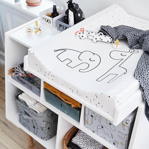 Done By Deer Changing Pad - Dreamy Dots - White