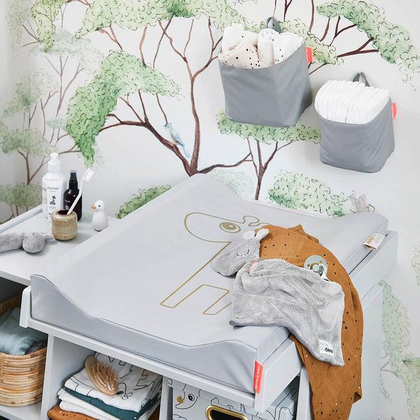 Done By Deer Changing Pad Easy Wipe - Raffi - Grey