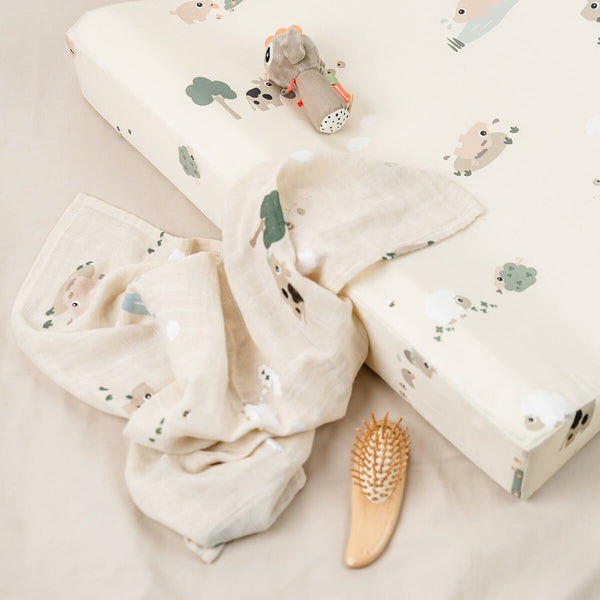 Done By Deer Changing Pad - Tiny Farm - Sand