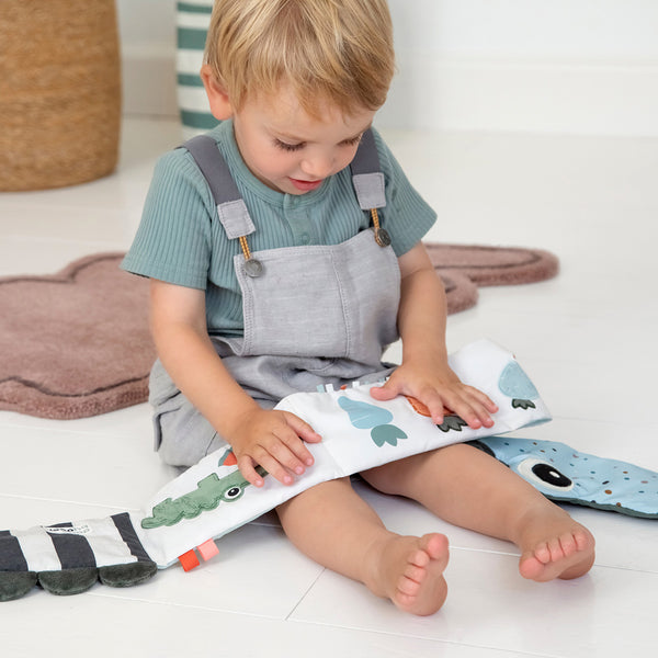 Done By Deer Fold-out Soft Book - Croco - Green