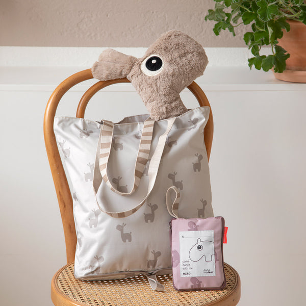Done By Deer Foldable Tote Bag - Ozzo - Powder