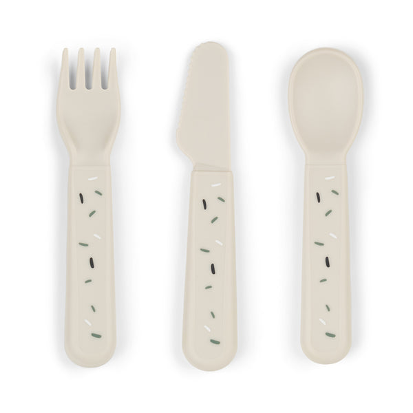 done by deer Foodie cutlery set - Confetti - Sand