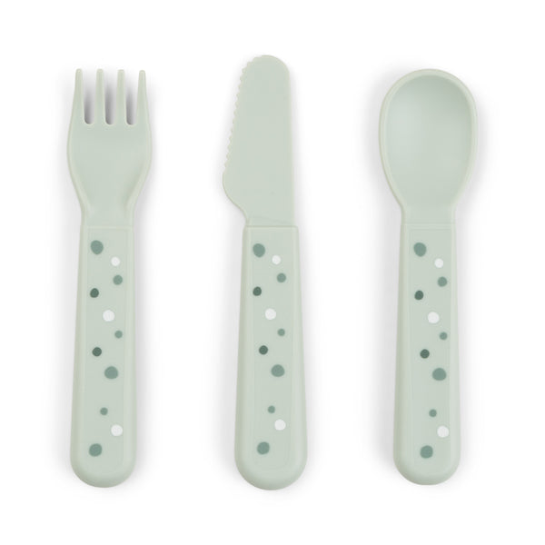 done by deer Foodie cutlery set - Happy dots - Green