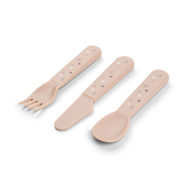 Done By Deer Foodie Cutlery Set - Happy Dots - Powder