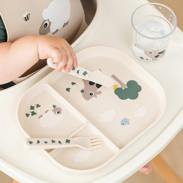 Done By Deer Foodie Cutlery Set - Tiny Farm - Sand
