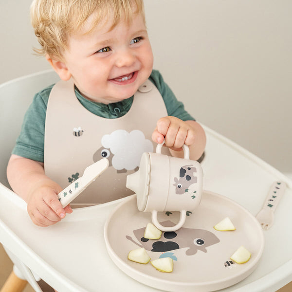 Done By Deer Foodie Cutlery Set - Tiny Farm - Sand