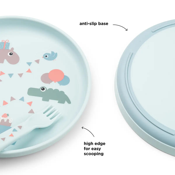 Done By Deer Foodie Dinner Set - Celebration - Blue