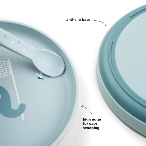 Done By Deer Foodie Plate Set - Elphee - Blue