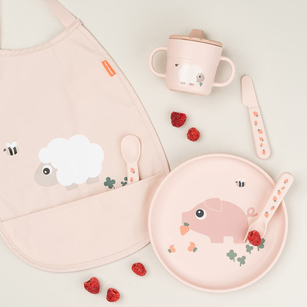 Done By Deer Foodie Plate - Tiny Farm - Powder