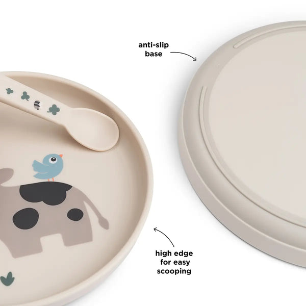 Done By Deer Foodie Plate - Tiny Farm - Sand