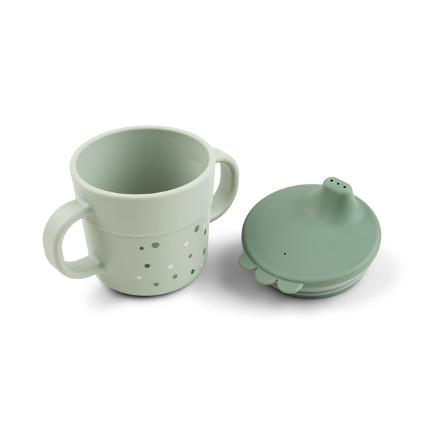 Done By Deer Foodie Spout Cup - Happy Dots - Green