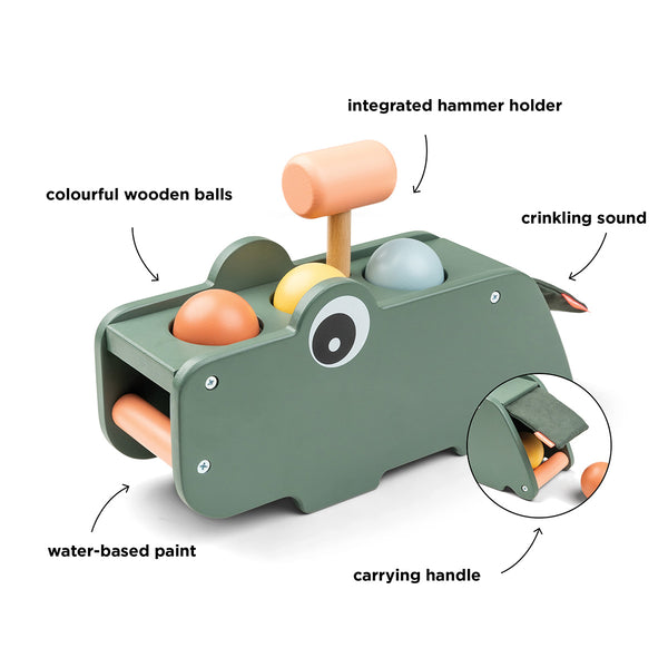 Done By Deer Hammer Board - Croco - Green