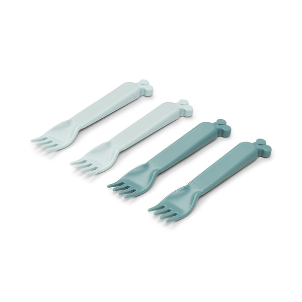 Done By Deer Kiddish Fork 4-pack - Raffi - Blue