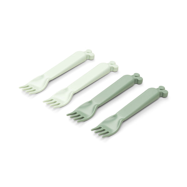 Done By Deer Kiddish Fork 4-pack - Raffi - Green