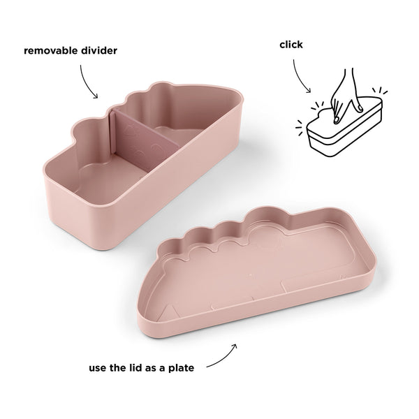 Done By Deer Kiddish Lunch Box - Croco - Powder