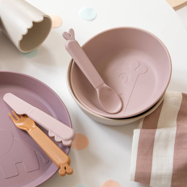 Done By Deer Kiddish Spoon 4-pack - Lalee - Powder