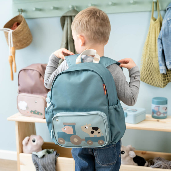Done By Deer Kids Backpack - Tiny Farm - Blue - 7 5 L
