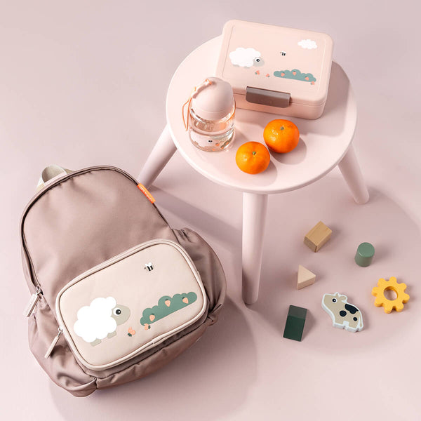 Done By Deer Kids Backpack - Tiny Farm - Powder - 7 5 L