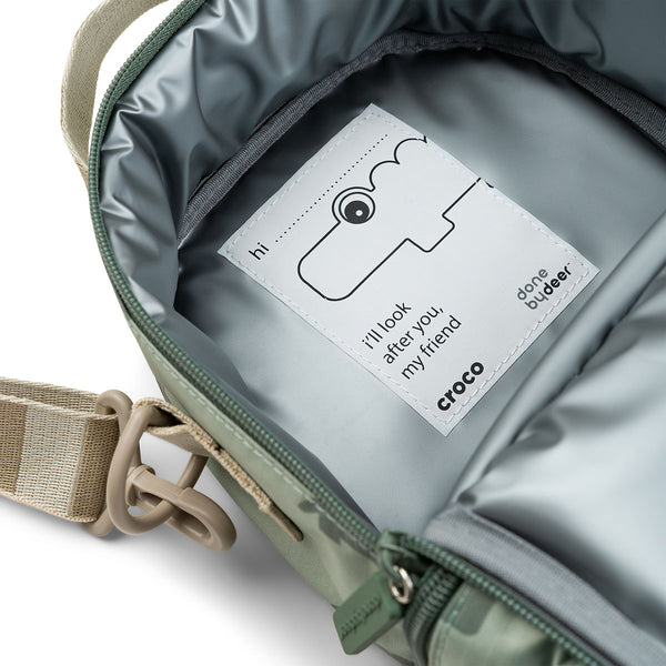 Done By Deer Kids Insulated Lunch Bag - Croco - Green