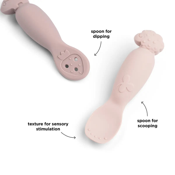 Done By Deer Learning Spoon Set - Tiny Farm - Powder