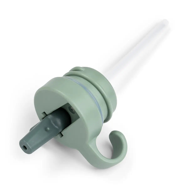 Done By Deer Lid & Straw - Metal Bottle - Croco - Green