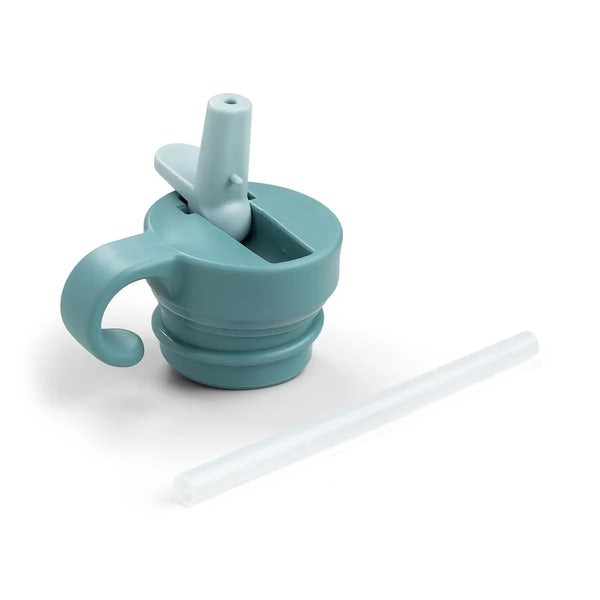 done by deer Lid & straw - Metal bottle - Elphee - Blue