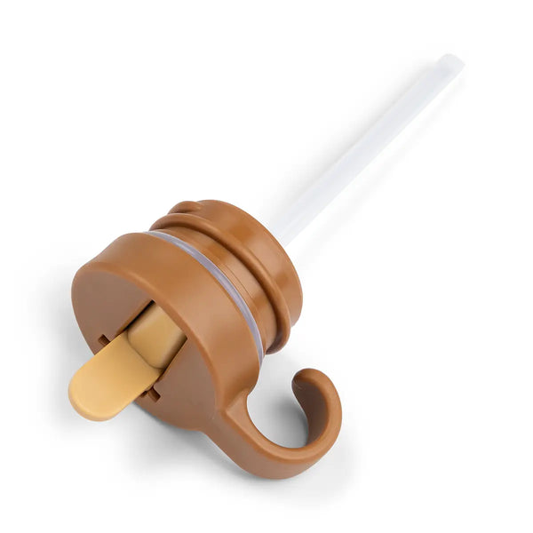 Done By Deer Lid & Straw - Metal Bottle - Raffi - Mustard