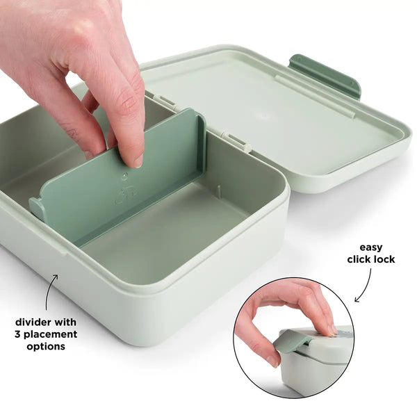 Done By Deer Lunch Box W/divider - Playground - Green