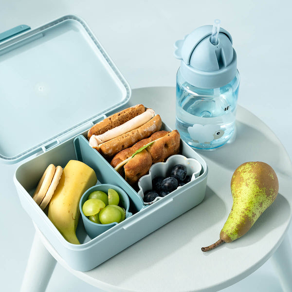 Done By Deer Lunch Box W/divider - Tiny Farm - Blue