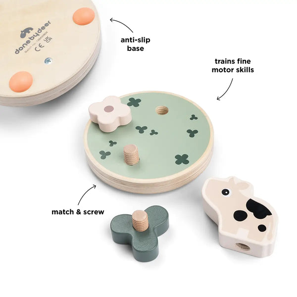 Done By Deer Match & Screw Toy - Dotti - Colour Mix