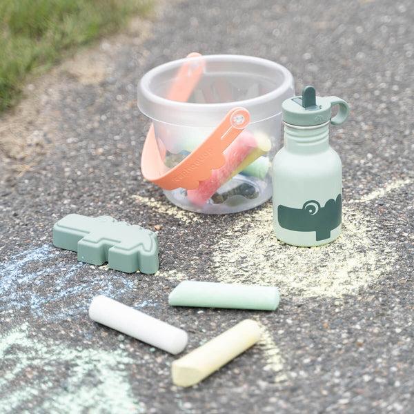 Done By Deer Metal Bottle - Croco - Green - 350 Ml