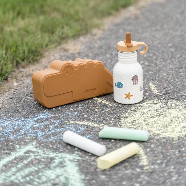 Done By Deer Metal Bottle - Sea Friends - Beige - 350 Ml